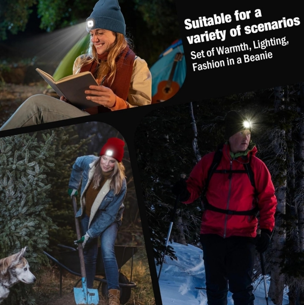 LED Beanie,USB Rechargeable - Picture 6 of 7